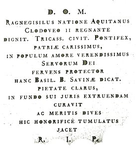 Sainte savine ragnegisilus fiChot 00718