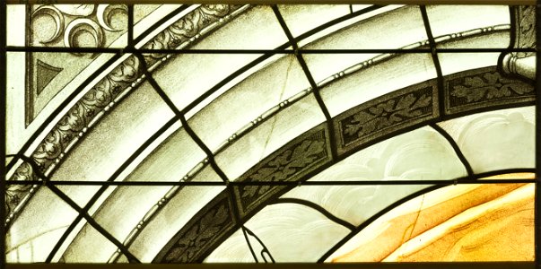 Saint-Chapelle de Vincennes - Baie 1 - Décor d'architecture (bgw17 0761)
