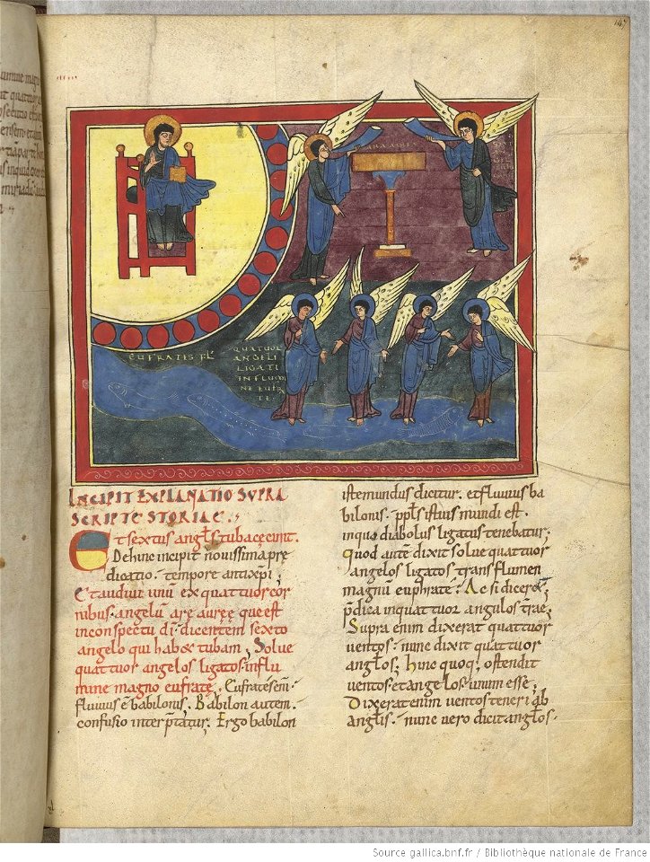 Saint-Sever Beatus f. 147r - Sixth trumpet