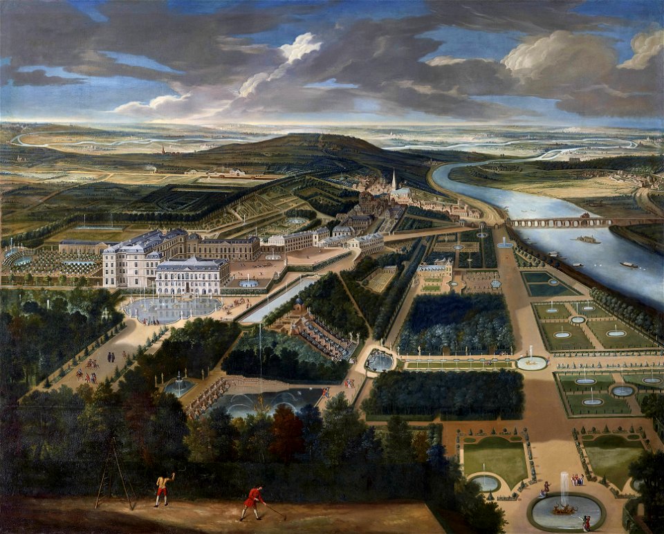 Saint-Cloud, general view, painting by Allegrain – Château de Versailles (adjusted)