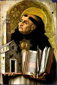 Saint Thomas Aquinas (Crivelli, 15th-century). Free illustration for personal and commercial use.