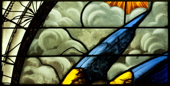 Saint-Chapelle de Vincennes - Baie 0 - Ailes d'un ange (bgw17 0384)