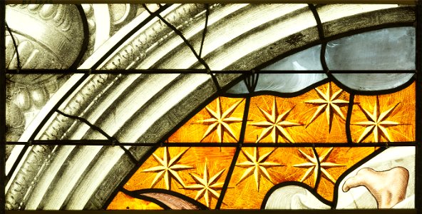 Saint-Chapelle de Vincennes - Baie 1 - étoiles (bgw17 0783)