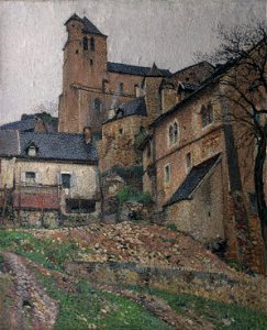 Saint-Cirq Lapopie la place du Carol Henri Martin musée de Cahors Henri-Martin Ni.90