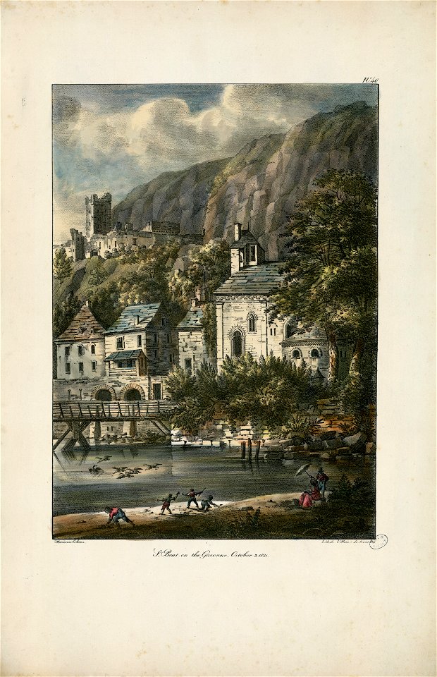 Saint-Béat sur la Garonne. 3 octobre 1821 St. Beat on the Garonne. October 3 1821 - Fonds Ancely - B315556101 A COLSTON 023
