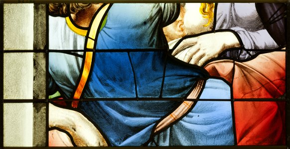 Saint-Chapelle de Vincennes - Baie 1 - Torse d'un homme et femme allaitant (bgw17 0797)