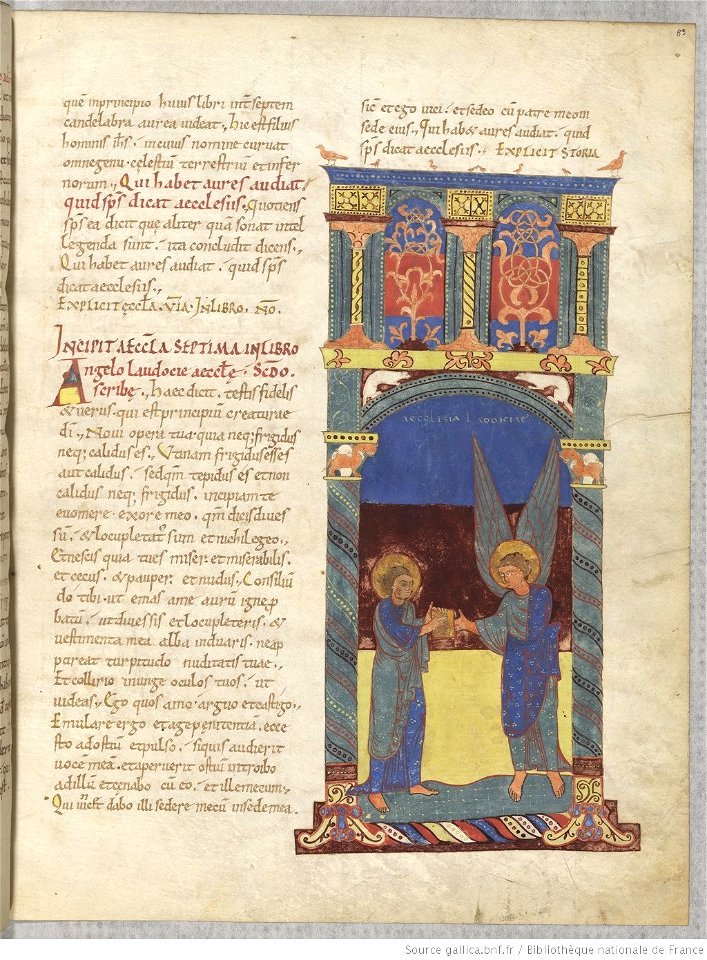 Saint-Sever Beatus f. 083r - To the Church in Laodicea