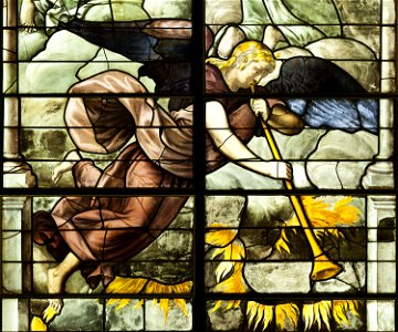 Saint-Chapelle de Vincennes - Baie 4 - Les sept trompettes données aux anges (détail) (bgw17 0509)