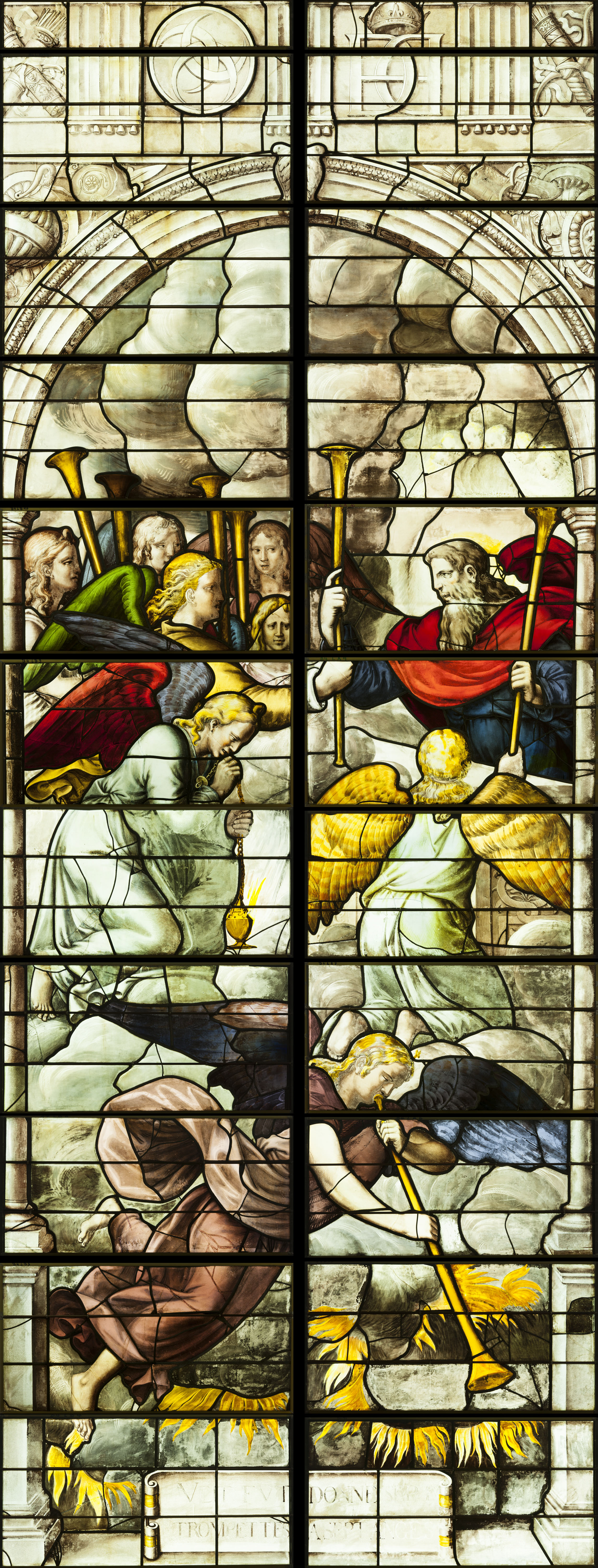 Saint-Chapelle de Vincennes - Baie 4 - Les sept trompettes données aux anges (bgw17 0501)