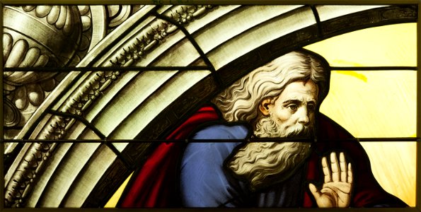 Saint-Chapelle de Vincennes - Baie 0 - Dieu biblique (bgw17 0404)