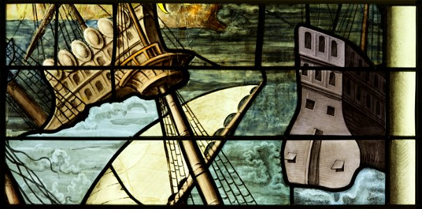 Saint-Chapelle de Vincennes - Baie 2 - Scène de naufrage (bgw17 0482)