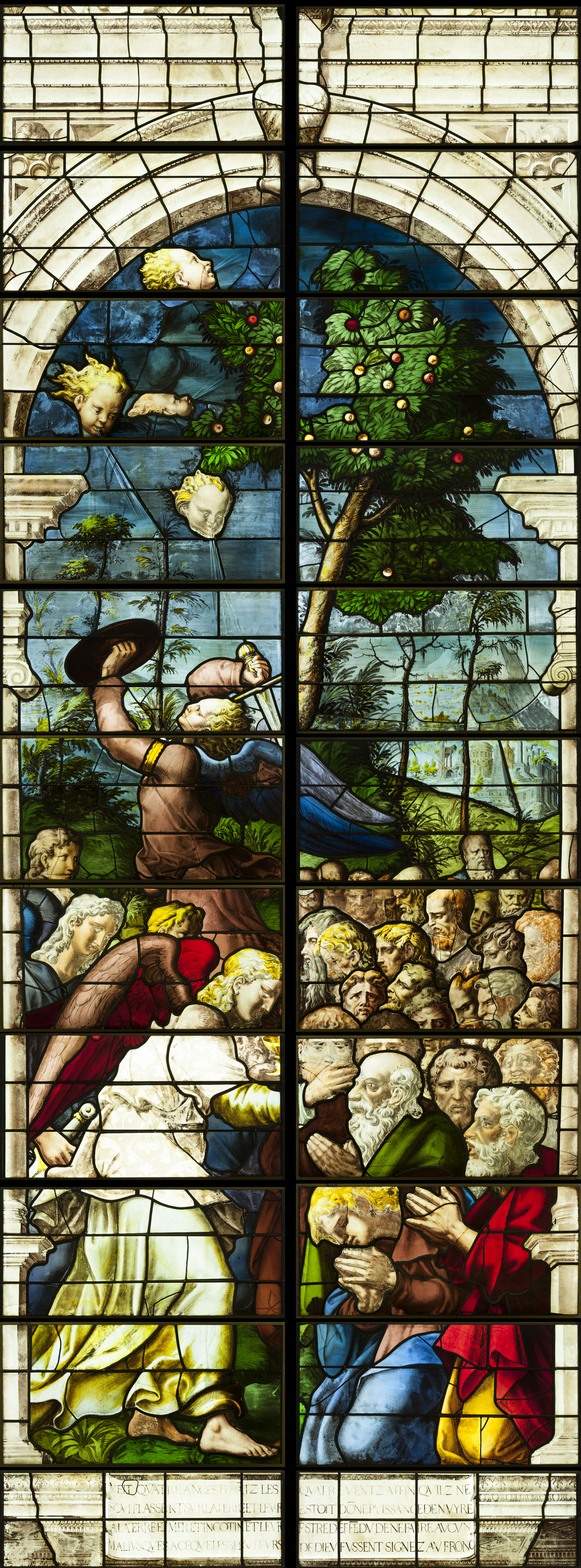 Saint-Chapelle de Vincennes - Baie 4 - Les anges marquant au front les serviteurs de Dieu (bgw17 0500)