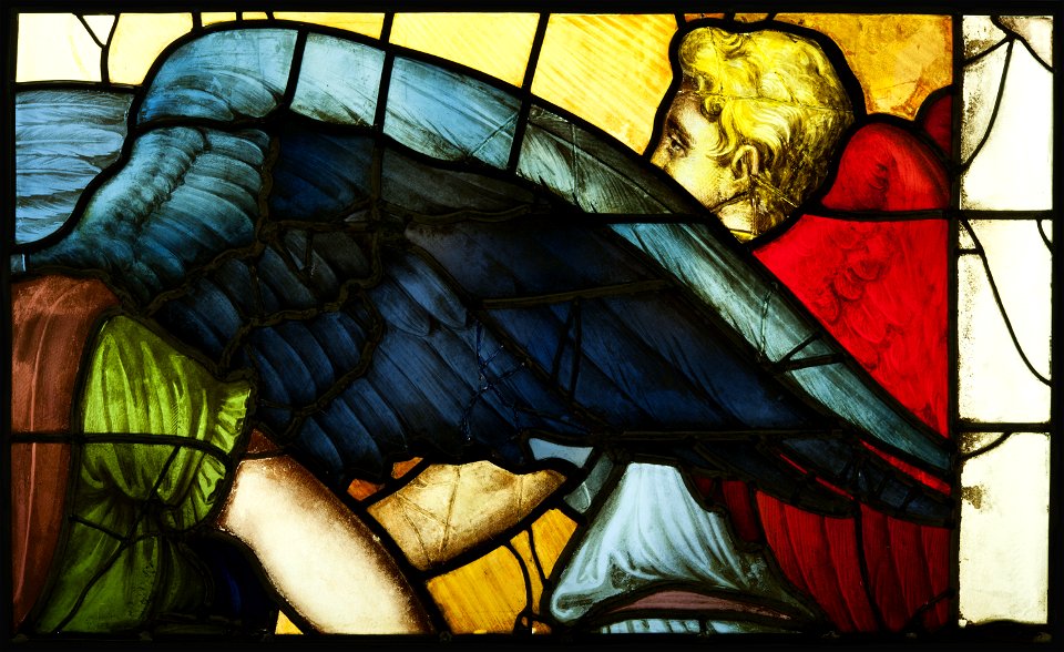 Saint-Chapelle de Vincennes - Baie 6 - Ailes d'un ange (bgw17 0708)