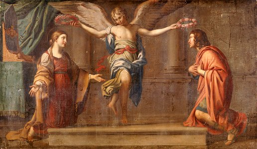 Sainte Cécile et Saint Valérian - anonyme - musée d'art et d'histoire de Saint-Brieuc - 2