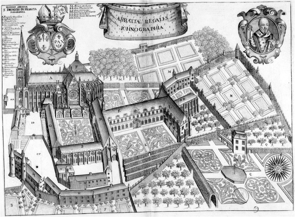 Saint-Denis, la ville et l'abbaye (le cloître roman)