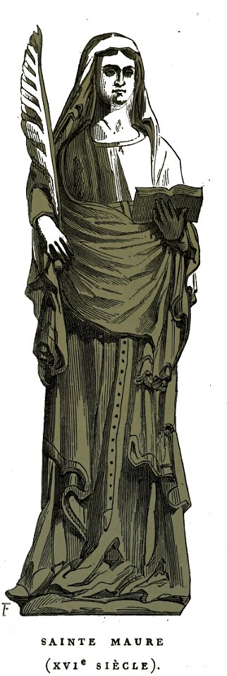 Sainte maure en statue stat monum Aube 00576