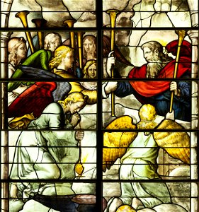 Saint-Chapelle de Vincennes - Baie 4 - Les sept trompettes données aux anges (détail) (bgw17 0508)
