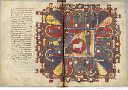 Saint-Sever Beatus f. 207v-208r - New Jerusalem