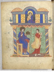 Saint-Sever Beatus f. 001v - Saint Matthew