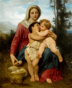 Sainte Famille (Réduction) by William-Adolphe Bouguereau. Free illustration for personal and commercial use.