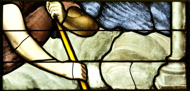 Saint-Chapelle de Vincennes - Baie 4 - Trompette d'un ange (bgw17 0554)