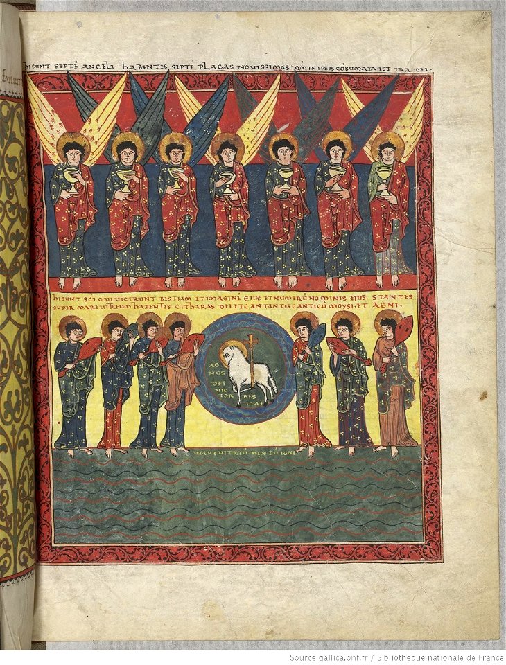 Saint-Sever Beatus f. 177r - Seven bowls