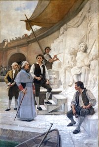 Salle des Illustres (Toulouse) - Une Visite au sculpteur - Édouard Debat-Ponsan 1896