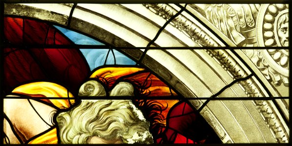 Saint-Chapelle de Vincennes - Baie 2 - Tête d'ange (bgw17 0474)