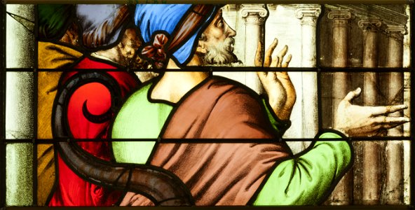 Saint-Chapelle de Vincennes - Baie 3 - Hommes surpris par la destruction de la ville (bgw17 0862)