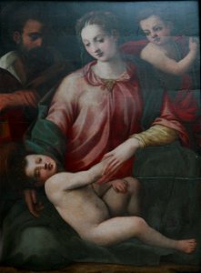 Sainte famille avec Saint Jean Baptiste-Michele de Rodolfo del Ghirlandaio mg 8205. Free illustration for personal and commercial use.