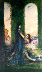 Salome in the Garden by Gustave Moreau. Free illustration for personal and commercial use.