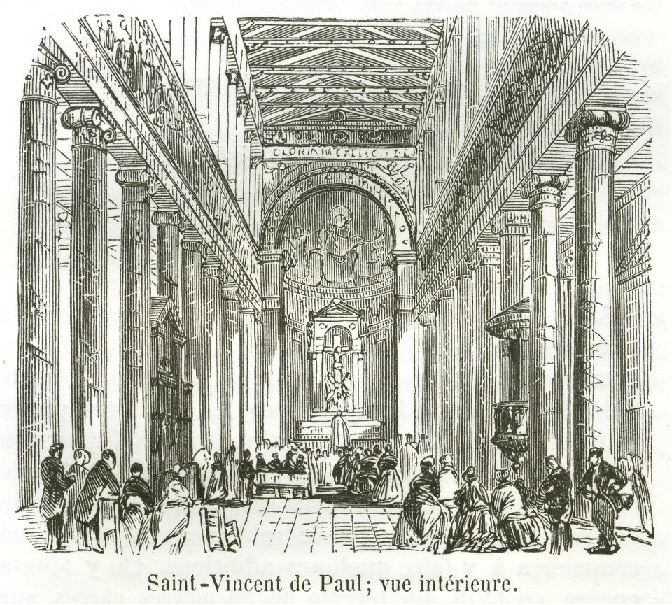 Saint-Vincent de Paul, vue intérieure, 1855