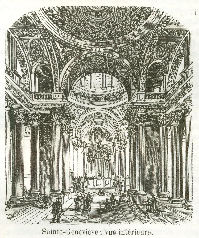 Sainte-Geneviève, vue intérieure, 1855