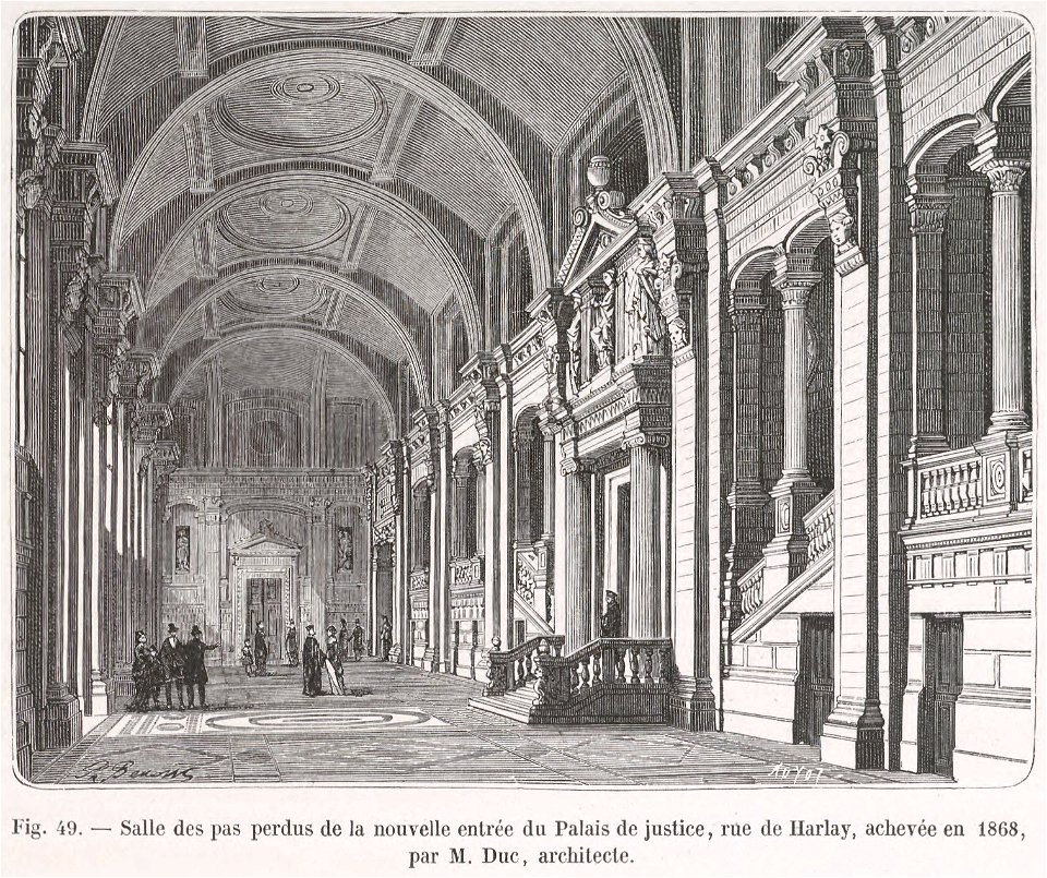 Salle des pas perdus de la nouvelle entrée du Palais de justice