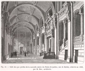 Salle des pas perdus de la nouvelle entrée du Palais de justice
