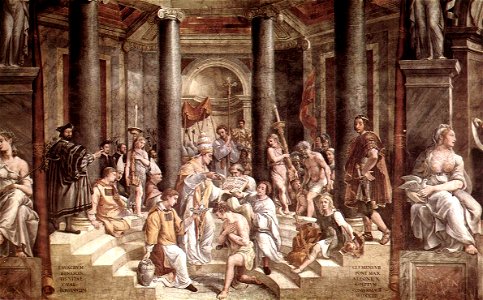 Sala di costantino, battesimo di costantino 02