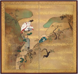Sakai Hōitsu 酒井抱一 - The Ivy Way through Mount Utsu (Utsuyama) - 2016.235 - Harvard Art Museums
