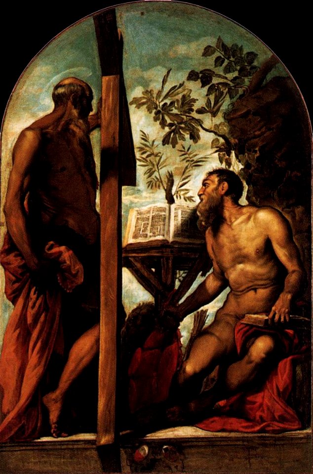 Jacopo Tintoretto - St Jerome and St Andrew - WGA22439