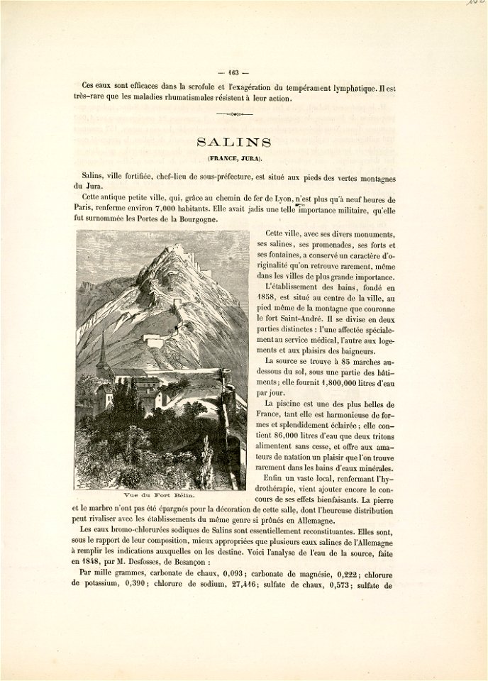 Salins. Vue du Fort Bélin - Fonds Ancely - B315556101 A BERTHIER 180