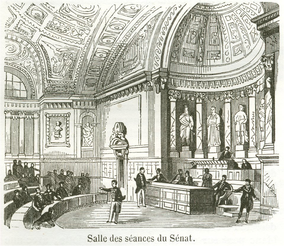 Salle des séances du Sénat, 1855