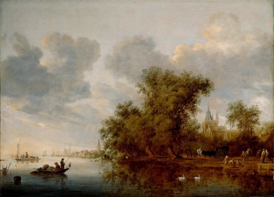 Salomon Jacobsz van Ruysdael - River Landscape - 89.43 - Detroit Institute of Arts