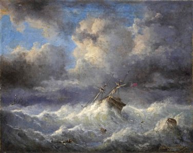 Raden Sarief Bustaman Saleh - British marine vessel in heavy weather