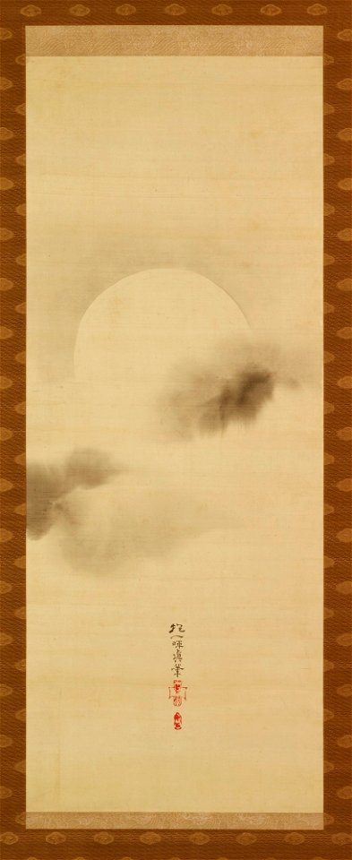 Sakai Hoitsu - Triptych of the Seasons, Moon Among Clouds - 82.30.2 - Detroit Institute of Arts
