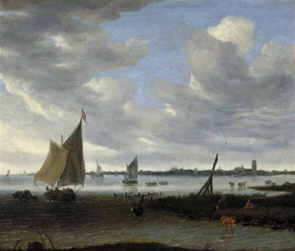 Salomon van Ruysdael - Gezicht op Dordrecht - 1749 (OK) - Museum Boijmans Van Beuningen