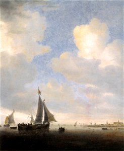 Salomon van Ruysdael - View of Alkmaar from the Sea - WGA20574. Free illustration for personal and commercial use.