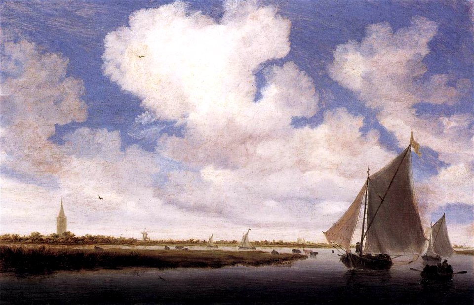 Salomon van Ruysdael - Sailboats on the Wijkermeer - WGA20581