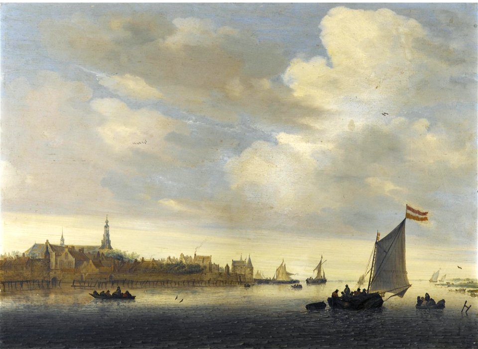 Salomon van Ruysdael - View of Weesp N08610-165-lr-1