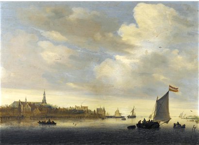 Salomon van Ruysdael - View of Weesp N08610-165-lr-1