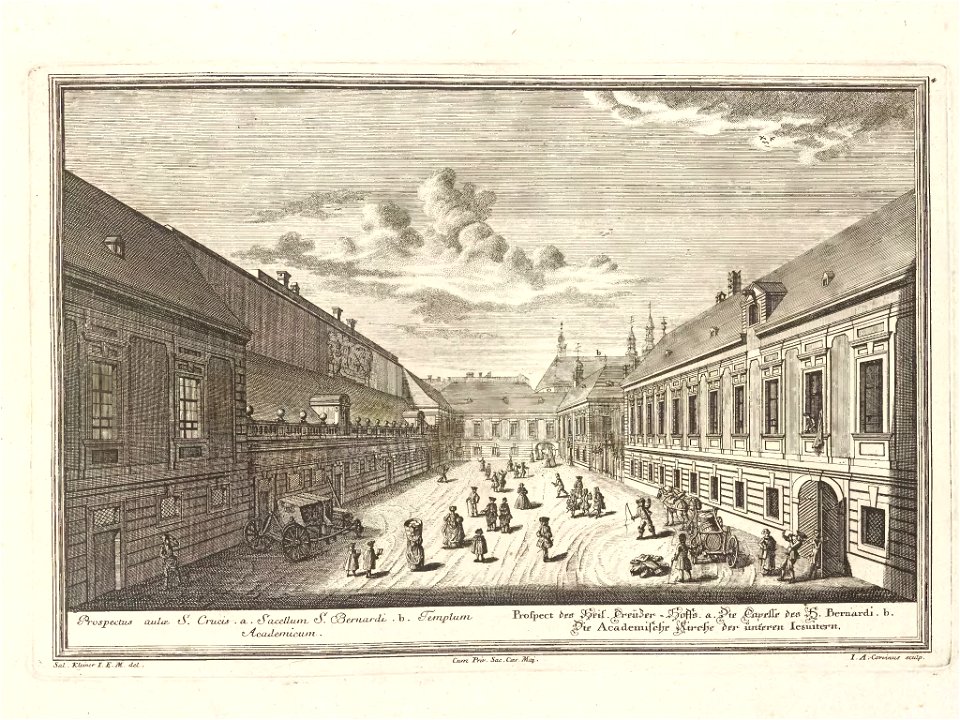 Salomon Kleiner - Ansicht des Heiligenkreuzerhofes