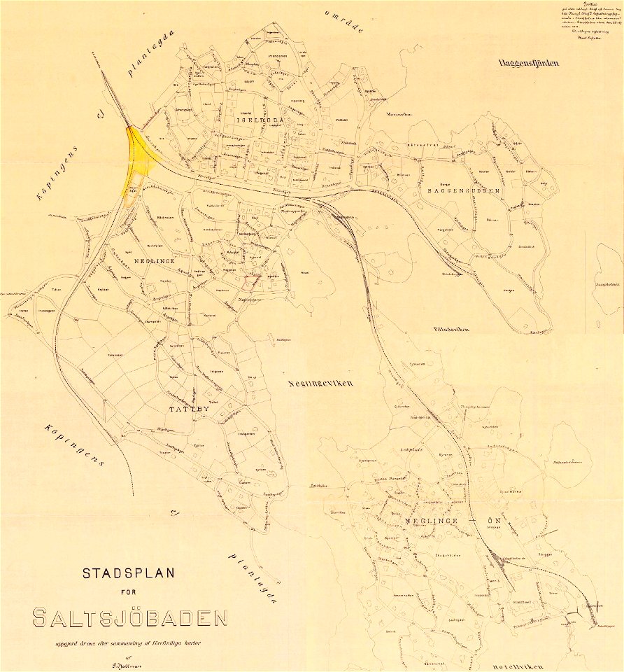 Saltsjöbaden stadsplan Hallman 1912